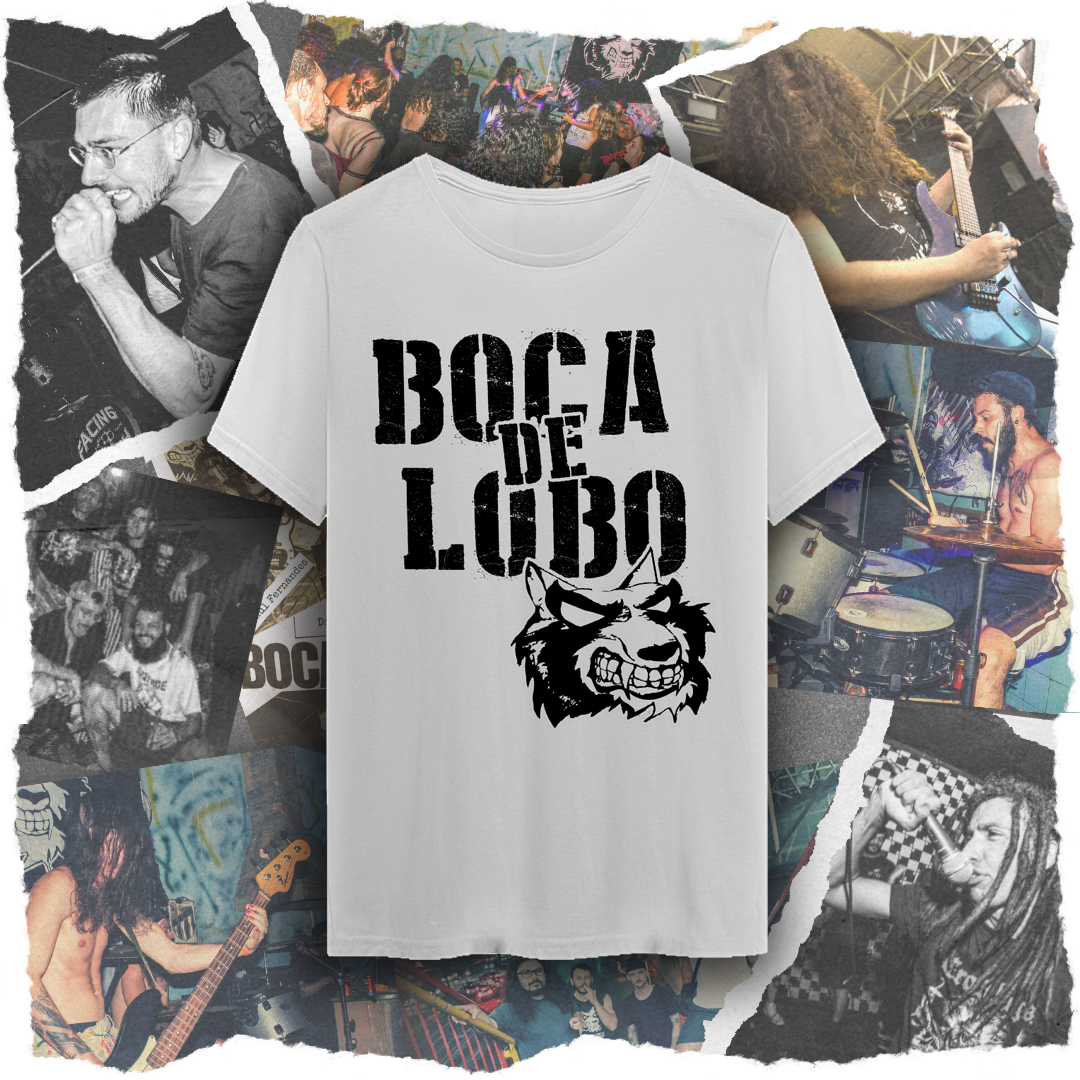 Nome do produto: CAMISETA - BOCA DE LOBO (estêncil)