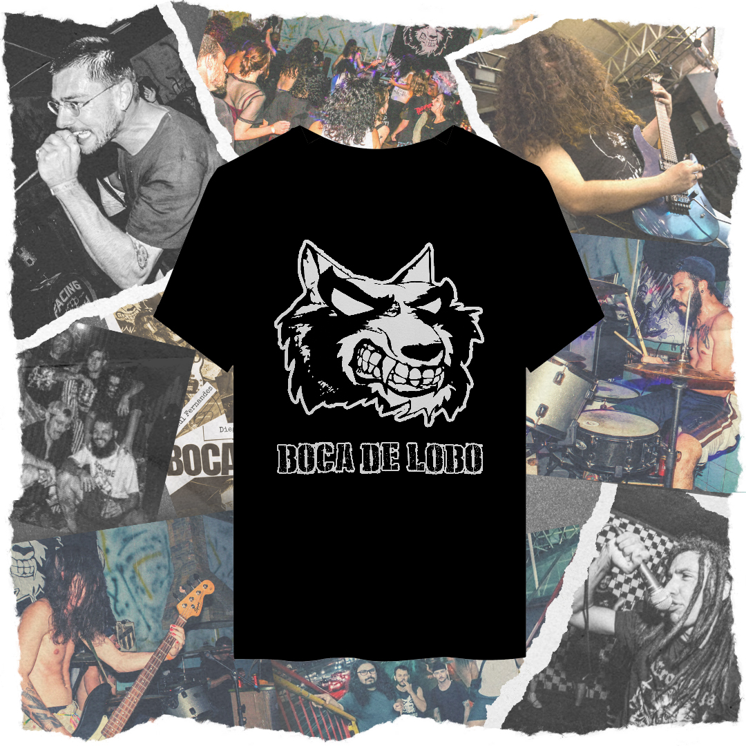 Nome do produto: CAMISETA - BOCA DE LOBO