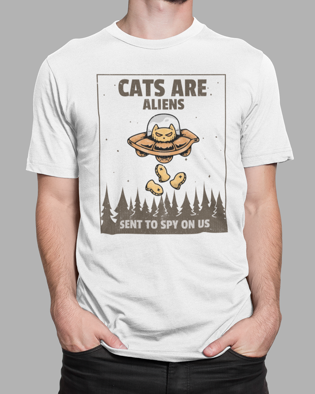 Nome do produto: Camiseta Cats Are Aliens