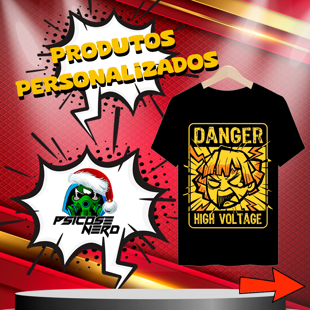 Nome do produto: CAMISETA DANGER HIGH VOLTAGE
