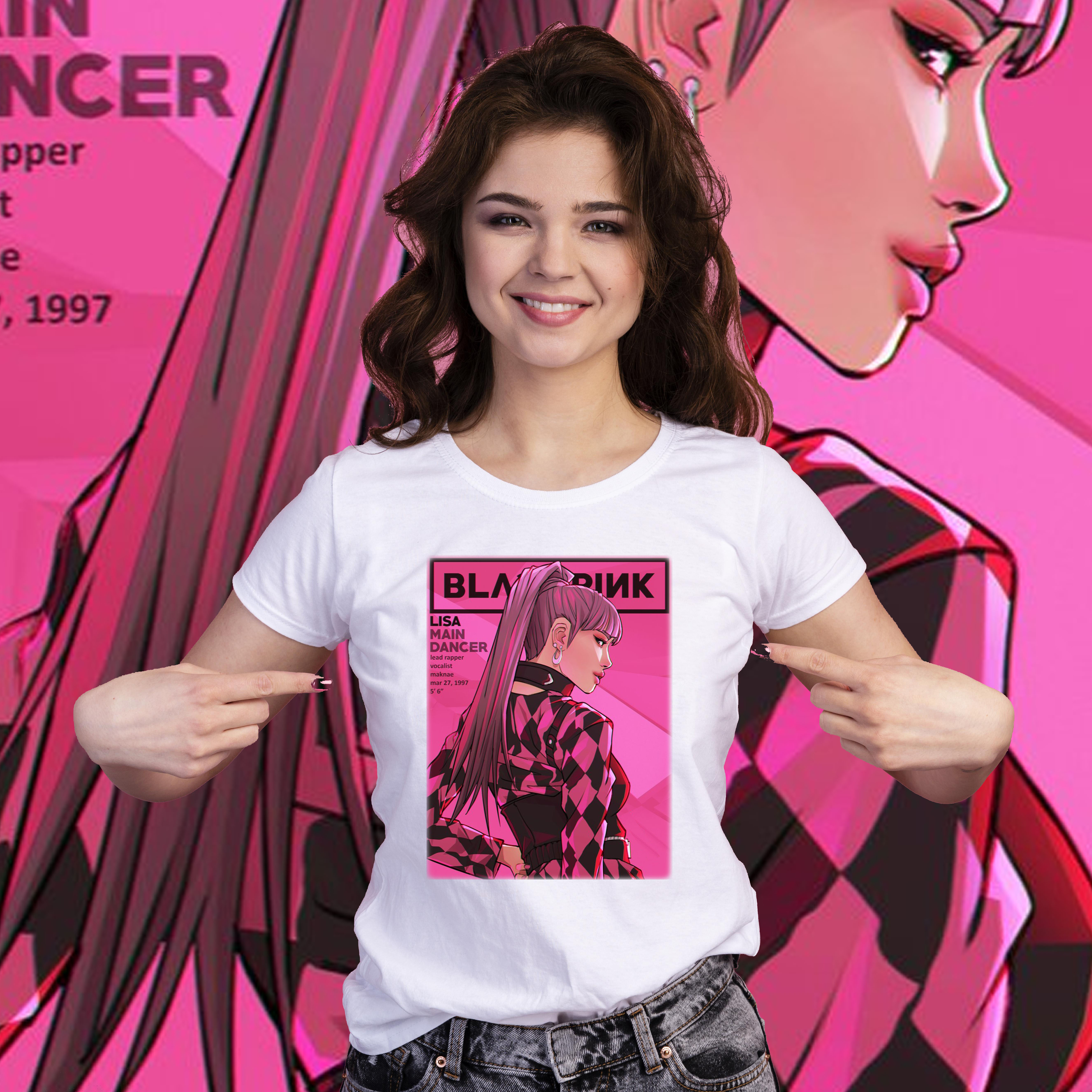 Nome do produto: CAMISETA BABY LONG BLACK PINK