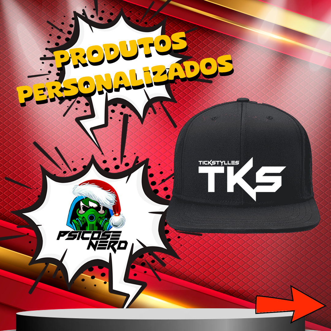 Nome do produto: BONÉ ABA RETA TICKSTYLLES RAPPER GEEK
