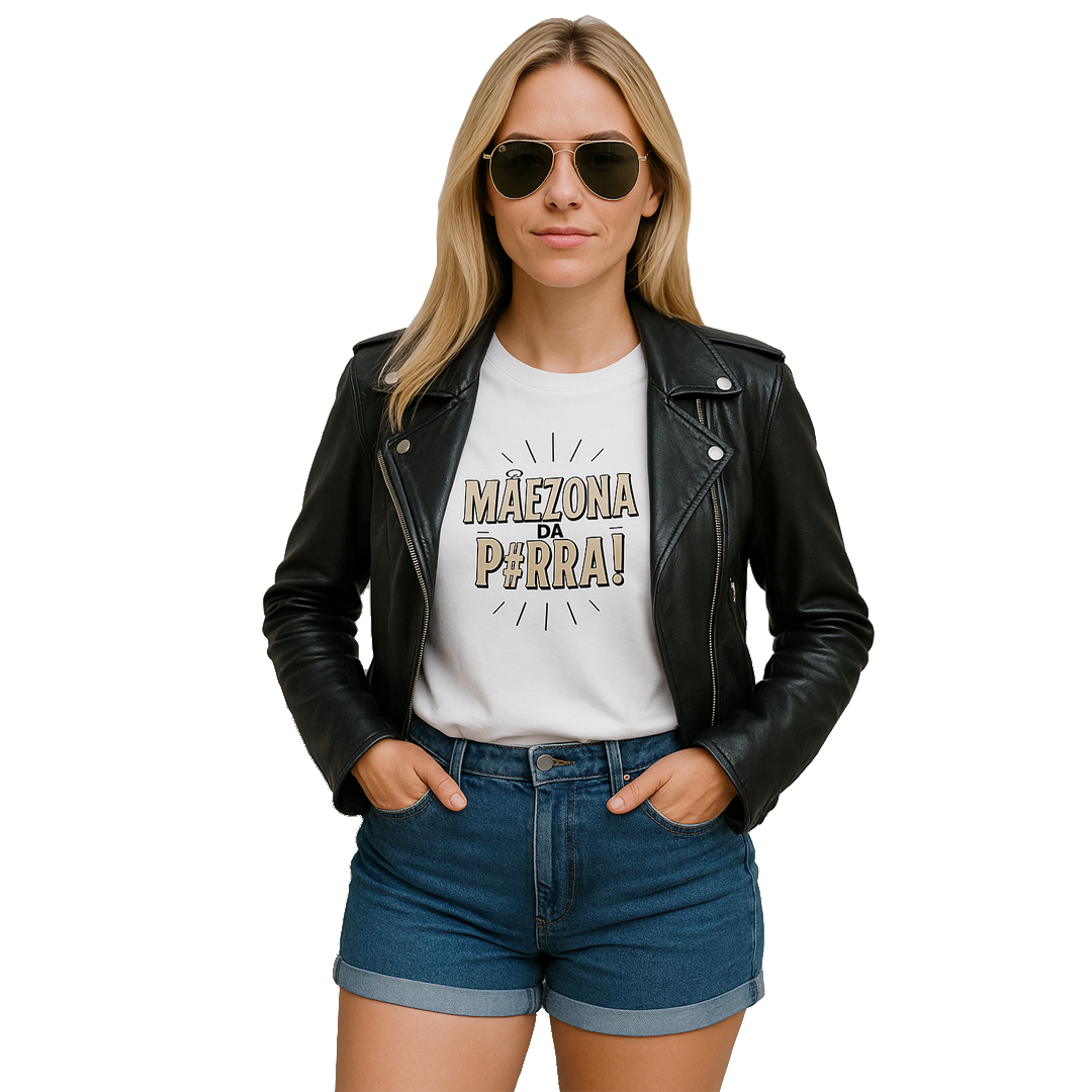 Nome do produto: Camiseta Estampada Frase Mãezona da P#RRA Baby Long Quality