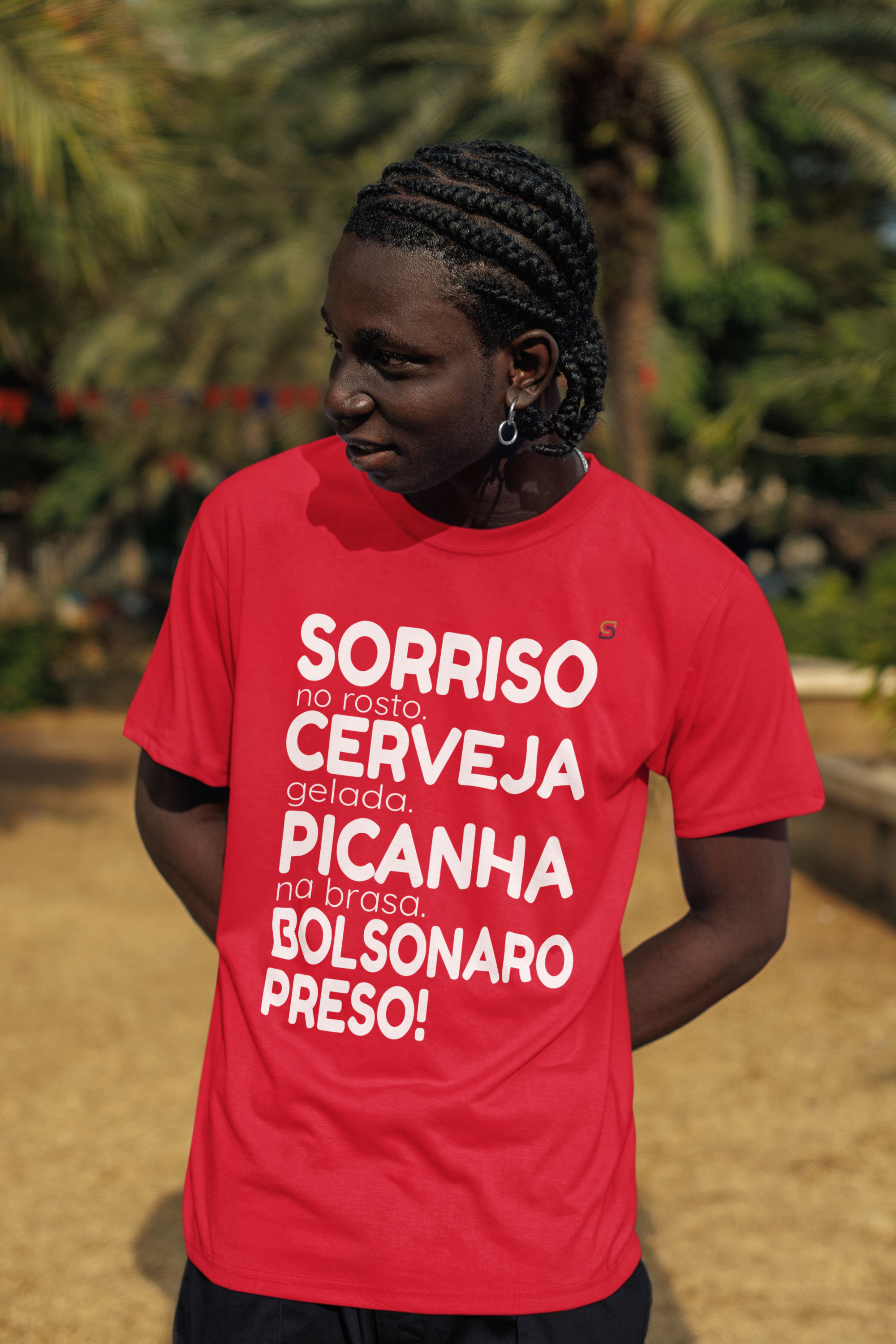 T-shirt Tradicional Bolsonaro Preso!
