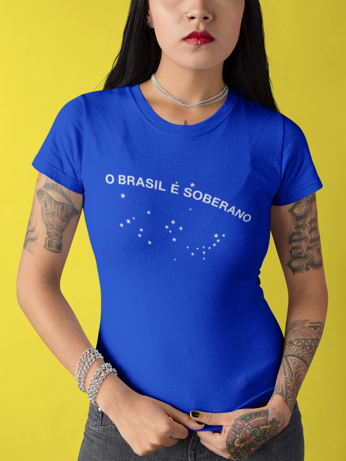 T-shirt Baby Look O Brasil é Soberano