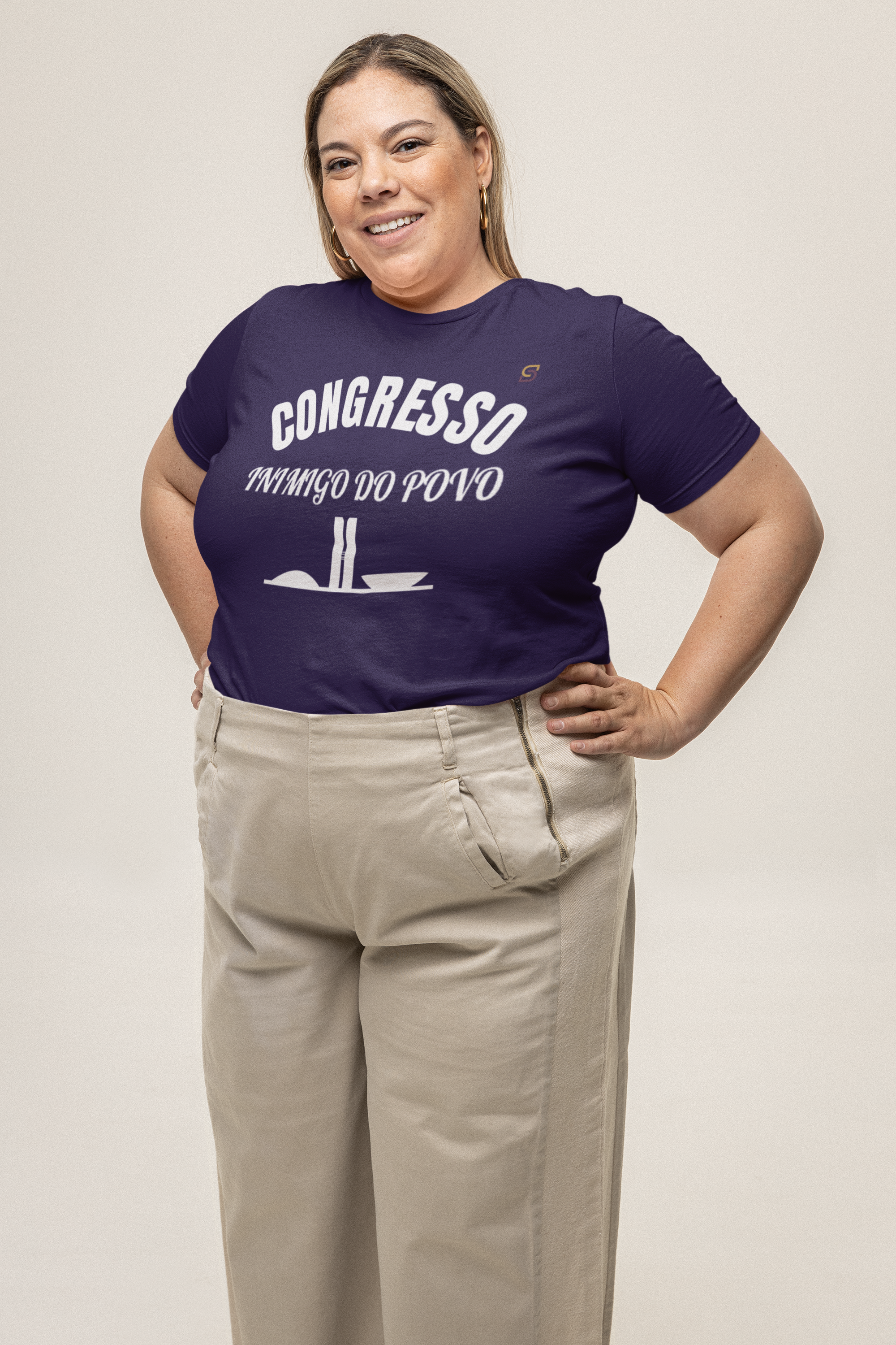 T-shirt Plus Size CONGRESSO INIMIGO