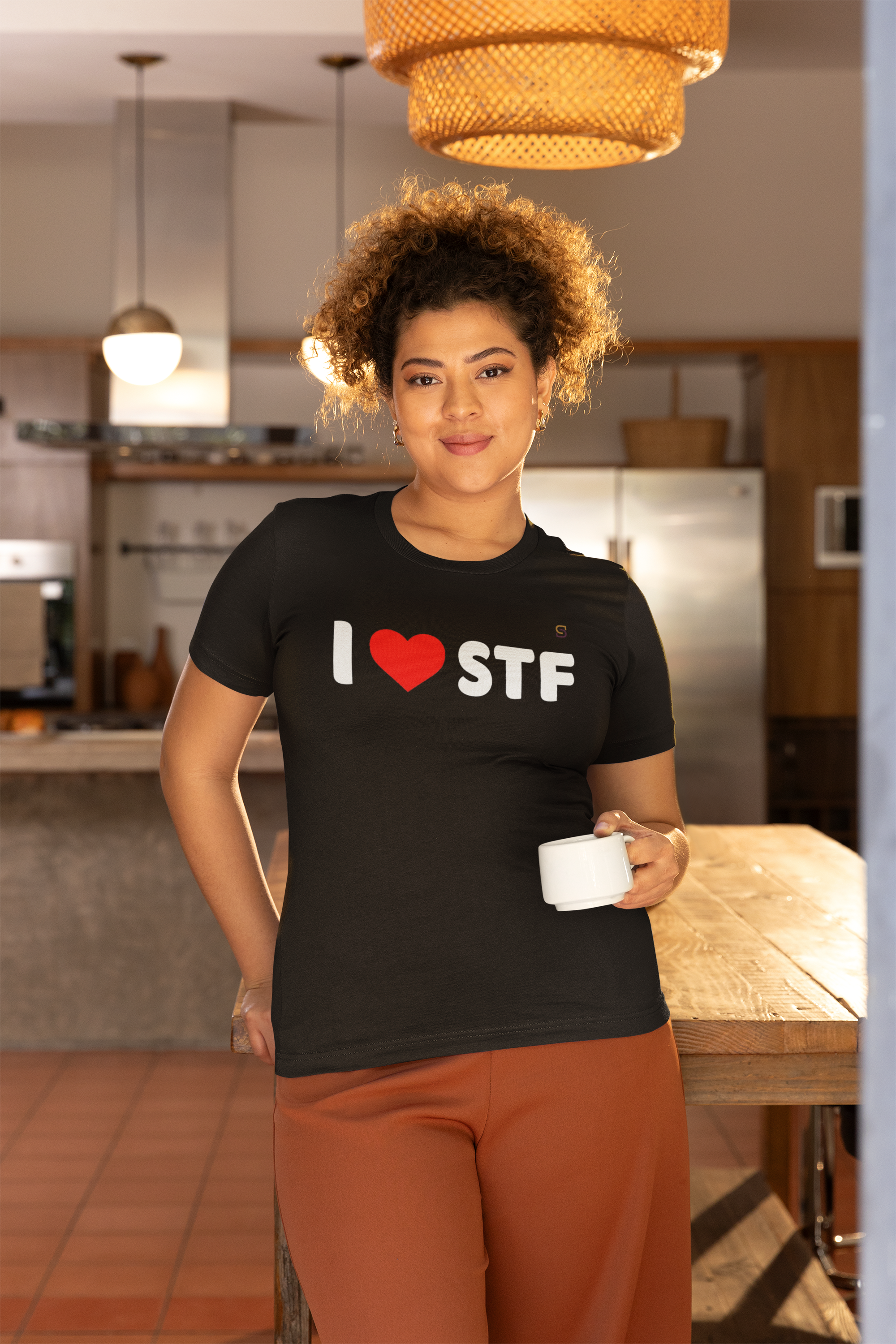 T-shirt Baby Look I LOVE STF