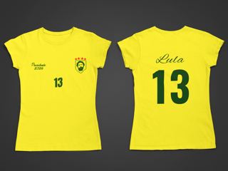 T-shirt Baby Look BRSIL LULA TETRA (Nome e numero nas costas)