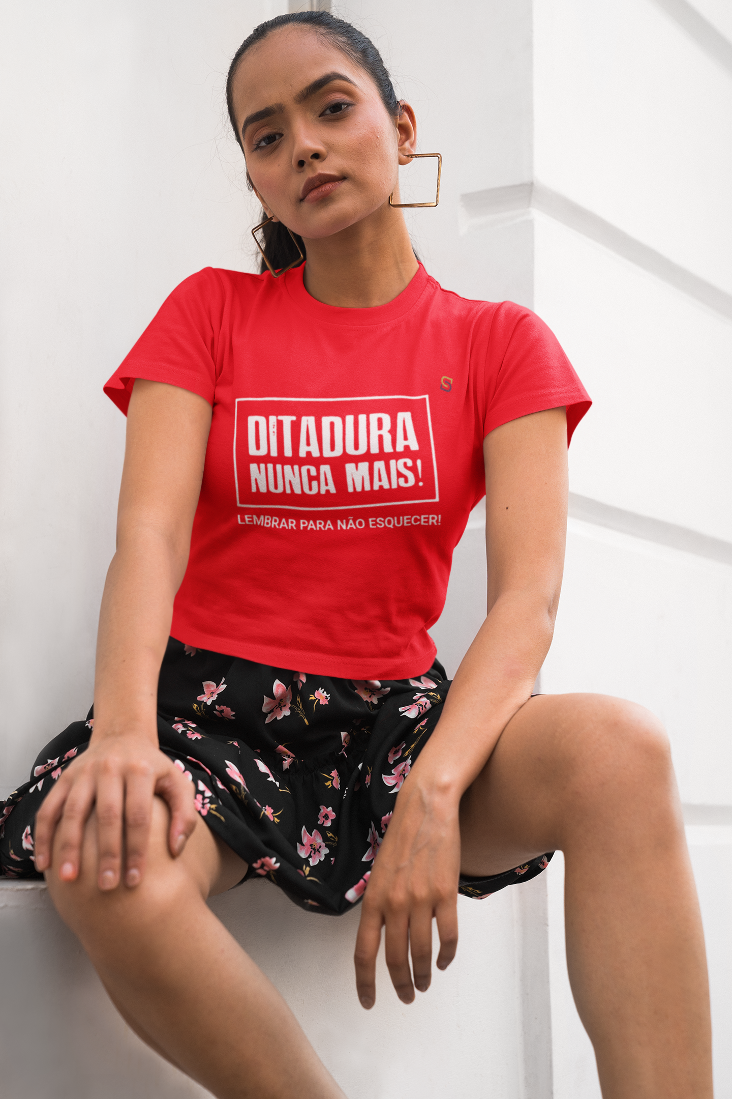 T-shirt Baby Look Ditadura Nunca Mais