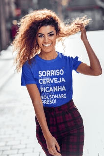 T-shirt Baby Look Bolsonaro Preso!