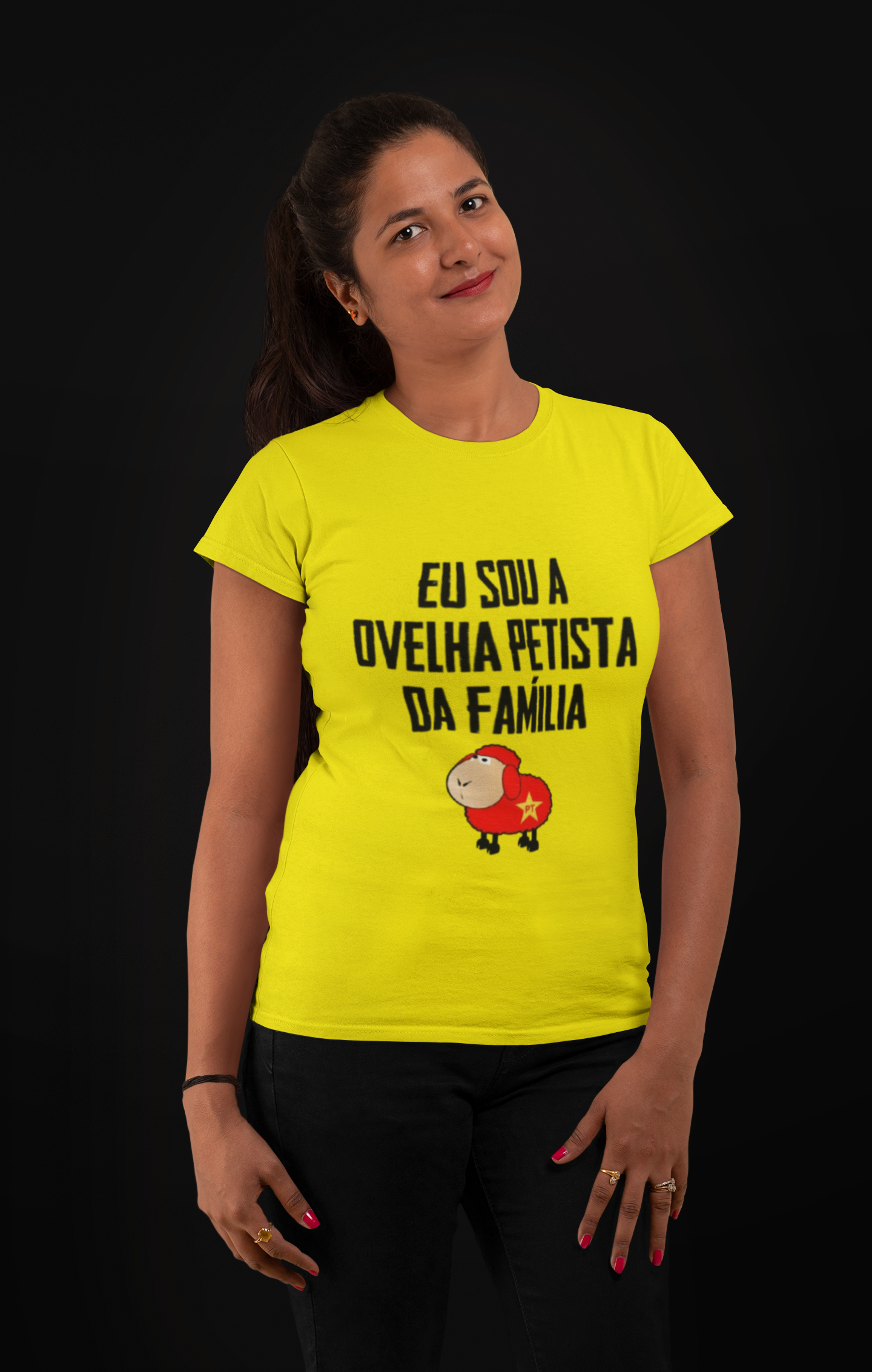 T-shirt Baby Look Ovelha Petista