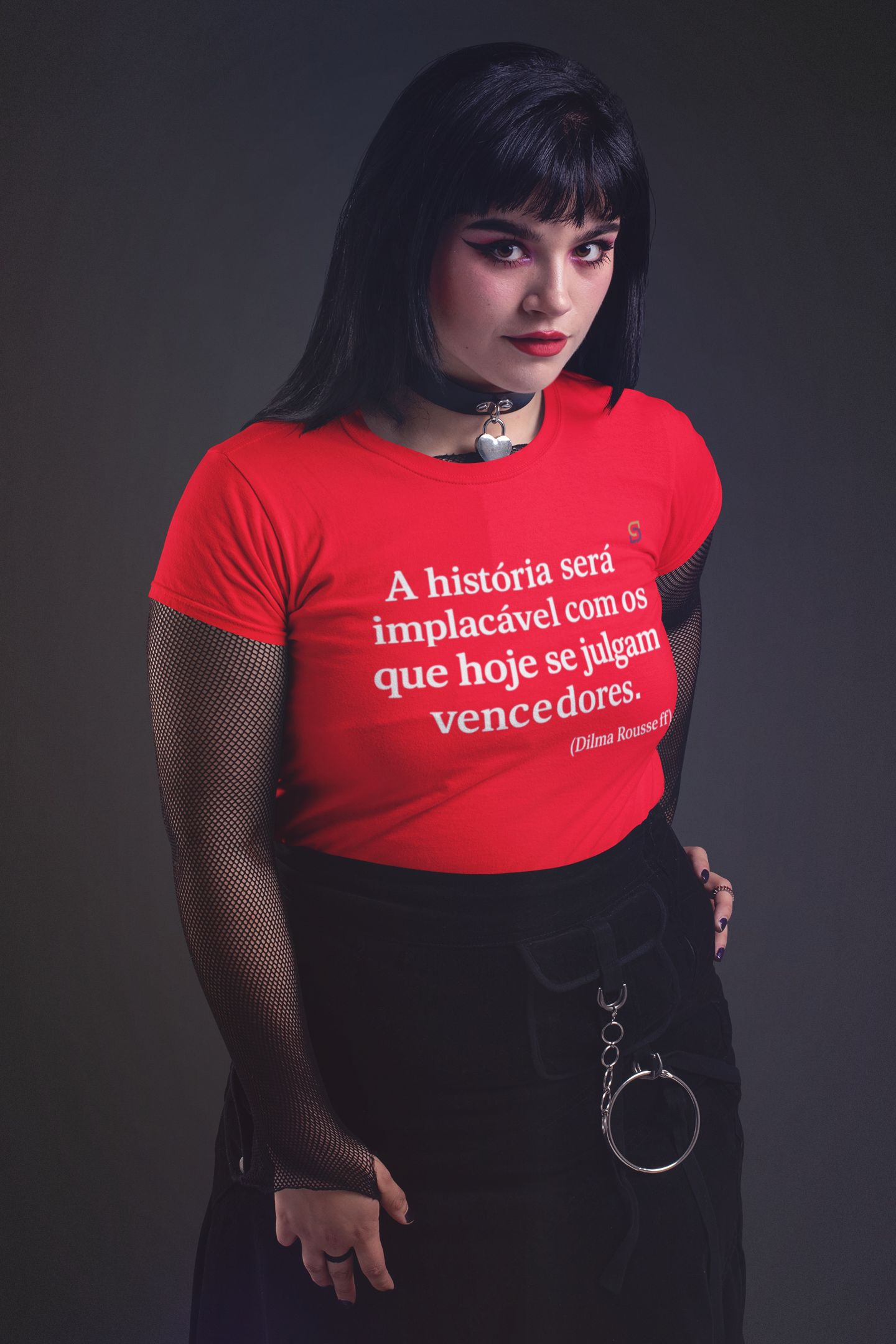 T-shirt Baby Look A história será implacável