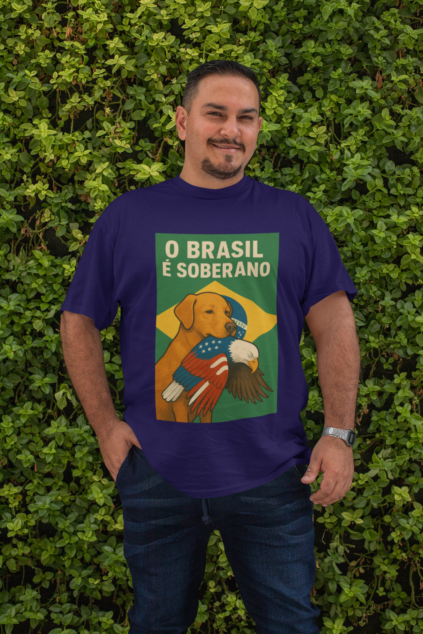 T-shirt Plus Size CACHORRO CARAMELO