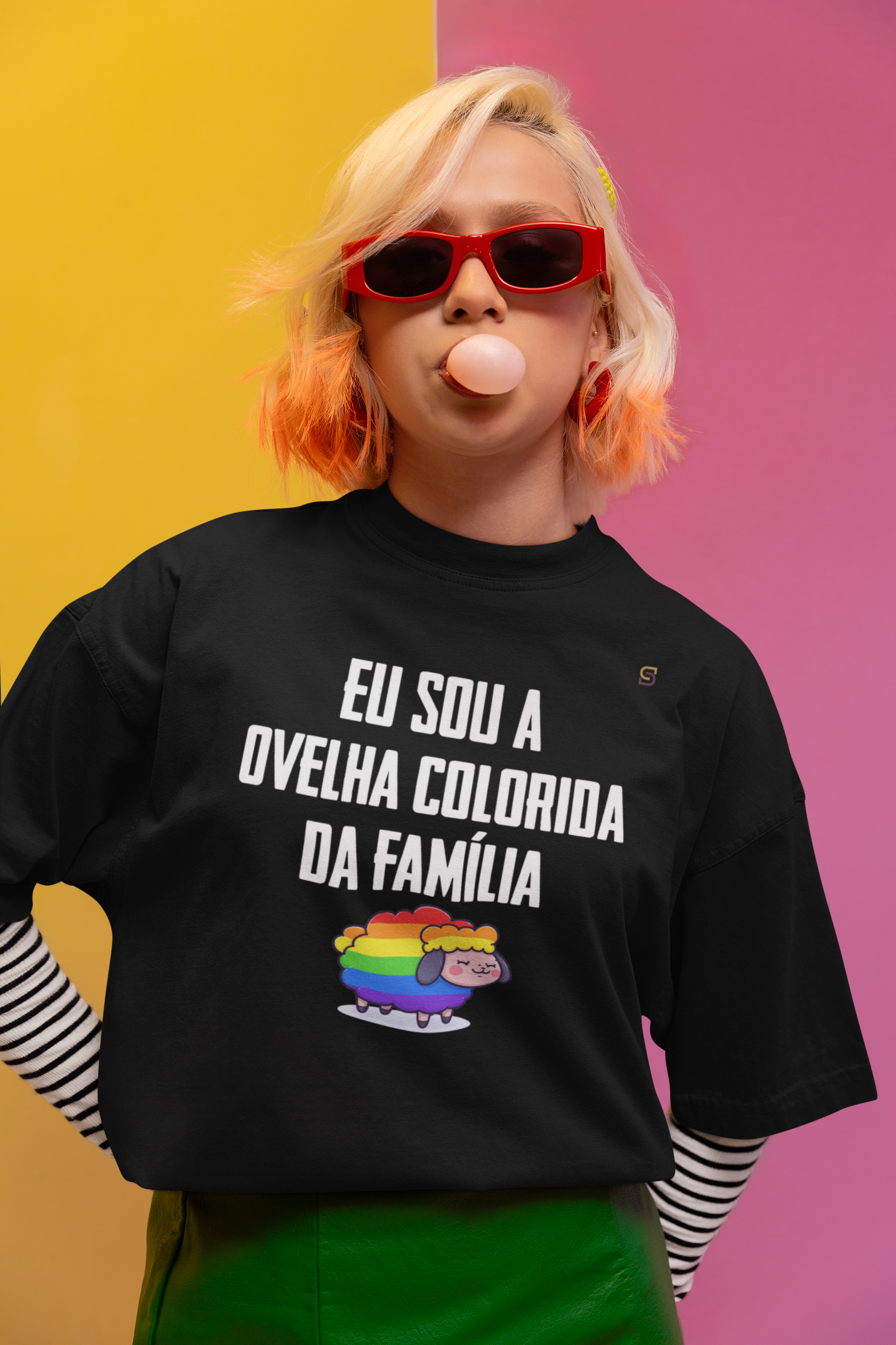 Camisa Oversized Ovelha Colorida