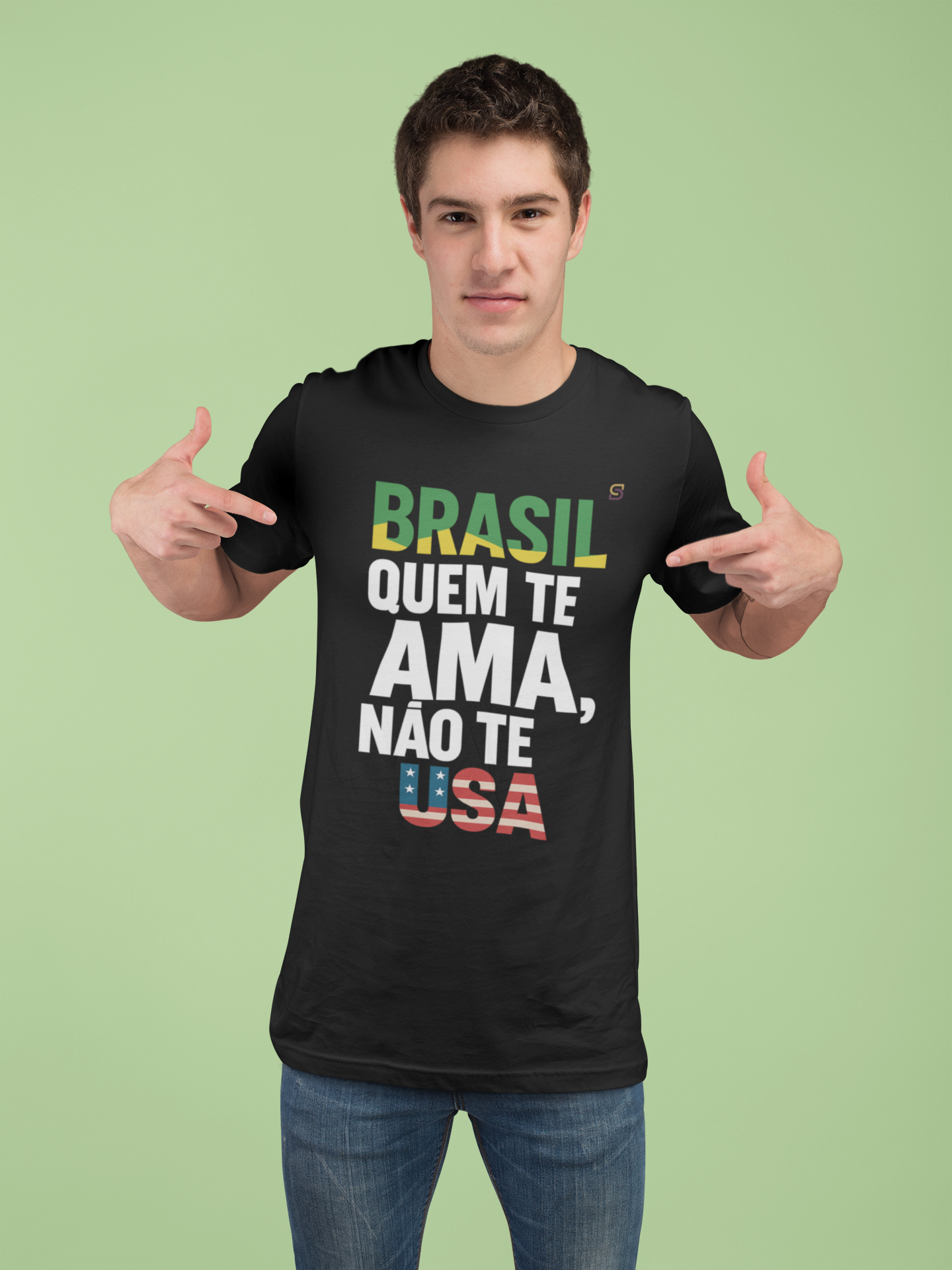 T-shirt Tradicional BRASIL QUEM TE AMA