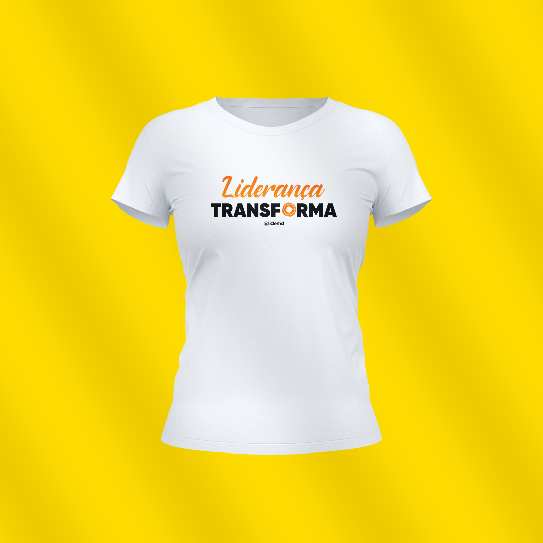 Nome do produto: Baby Look branca - Liderança Transforma