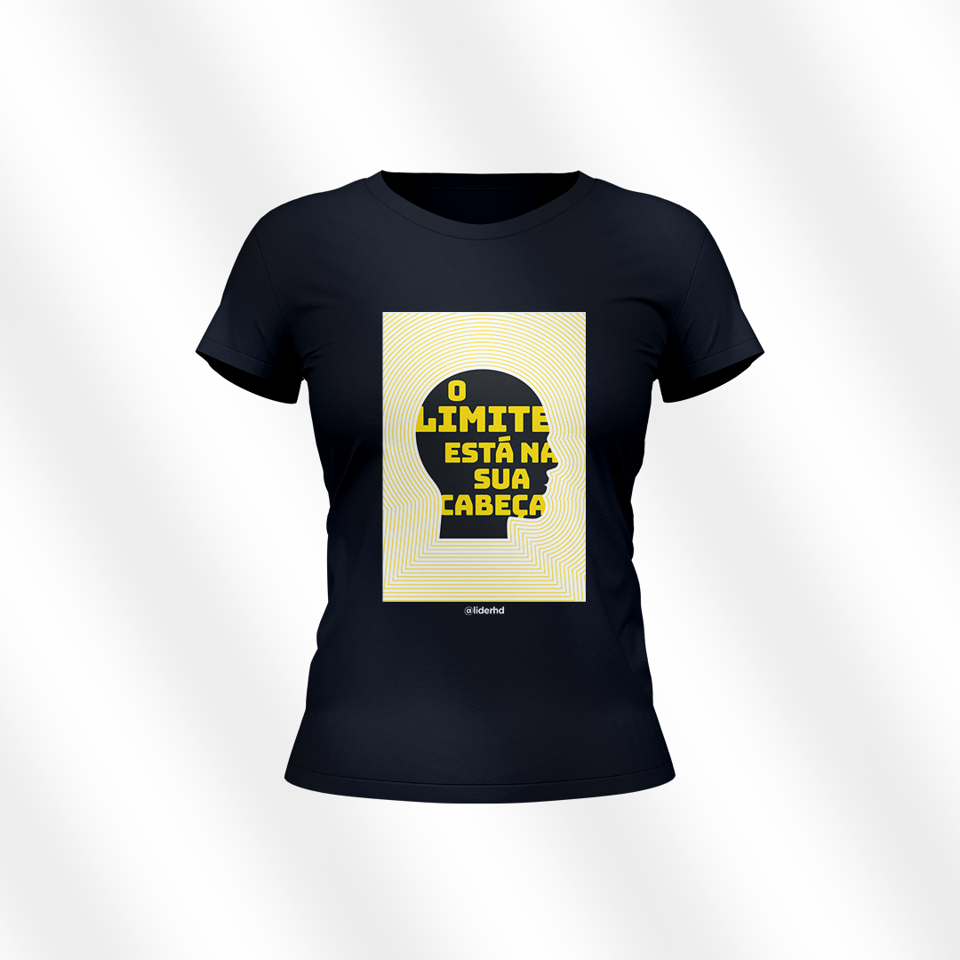 Nome do produto: Baby Look preta - O limite está na sua cabeça