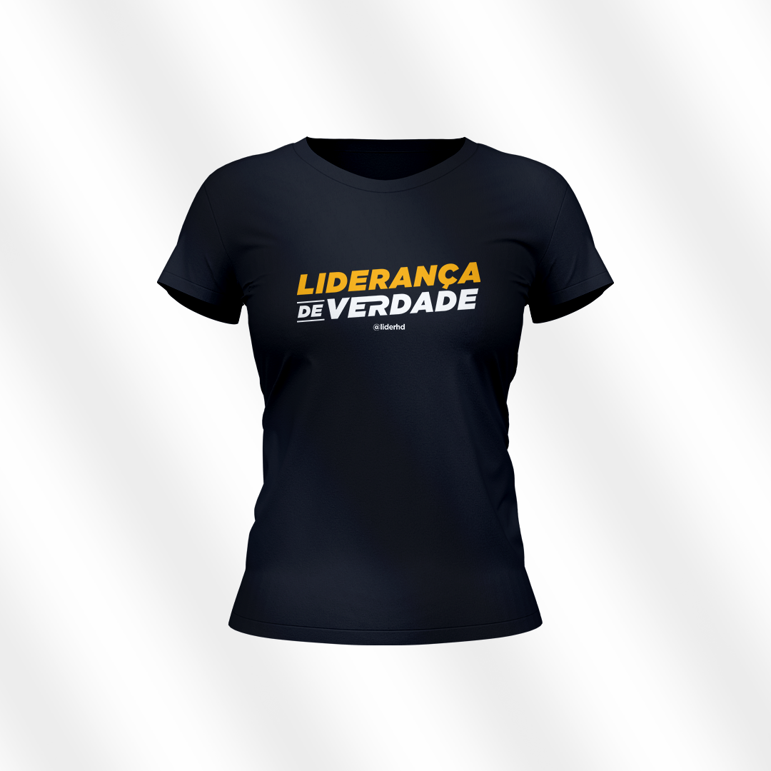 Nome do produto: Baby Look preta - Liderança de Verdade