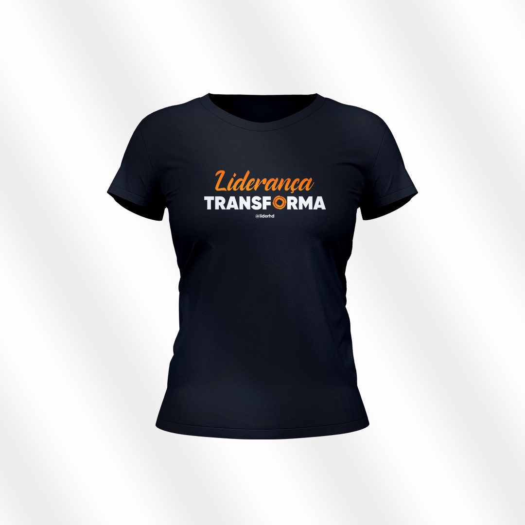 Nome do produto: Baby Look preta - Liderança Transforma