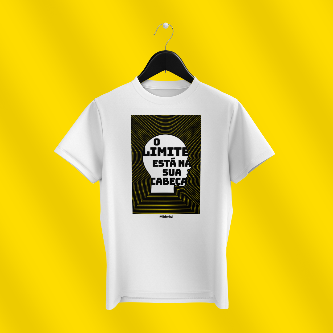 Nome do produto: Camiseta branca - O limite está na sua cabeça