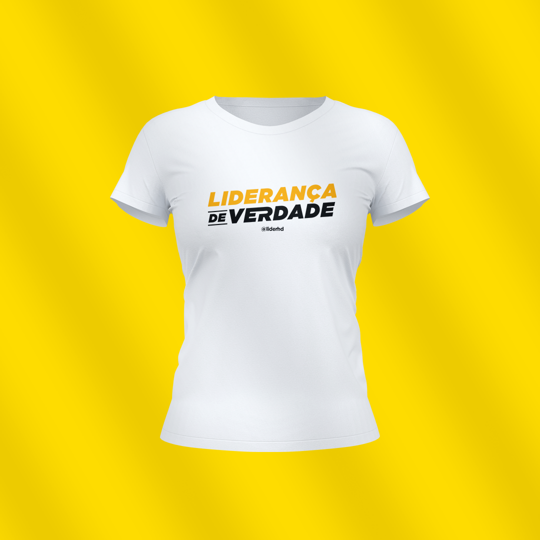 Nome do produto: Baby Look branca - Liderança de Verdade