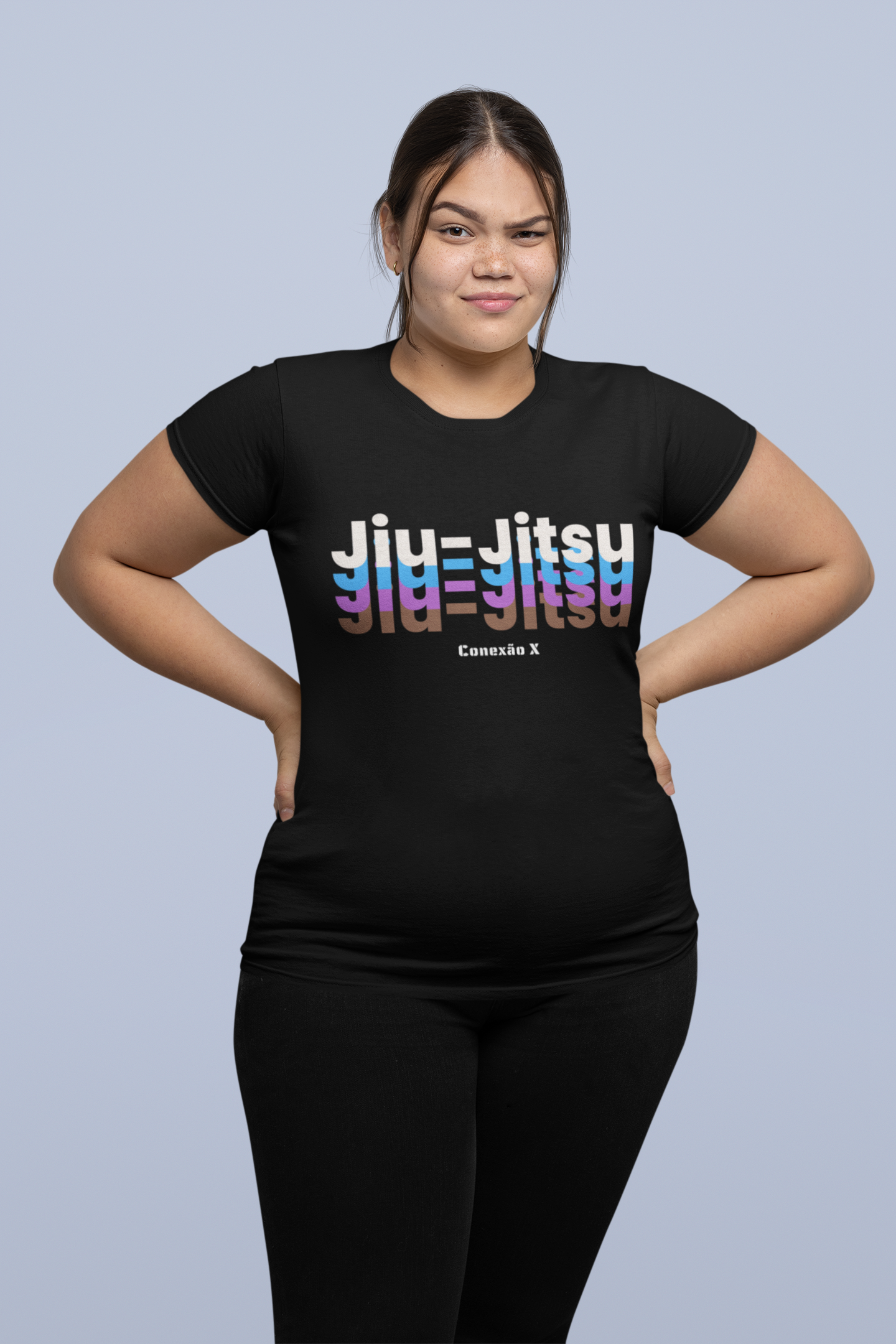 Nome do produto: Camiseta Jiu-Jitsu Colorida - Feminina