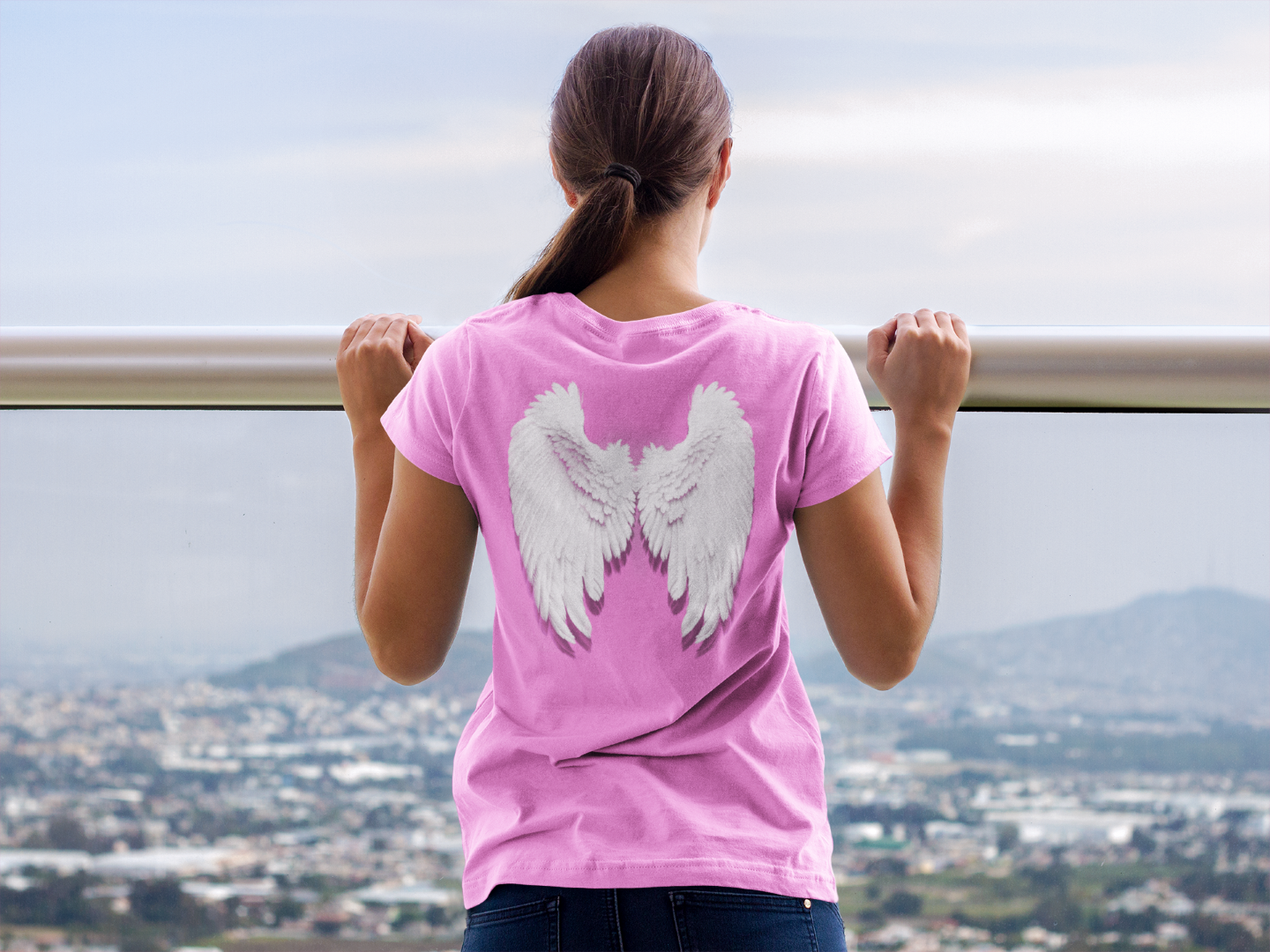 Nome do produto: Cam. Unissex - Asas de Anjo