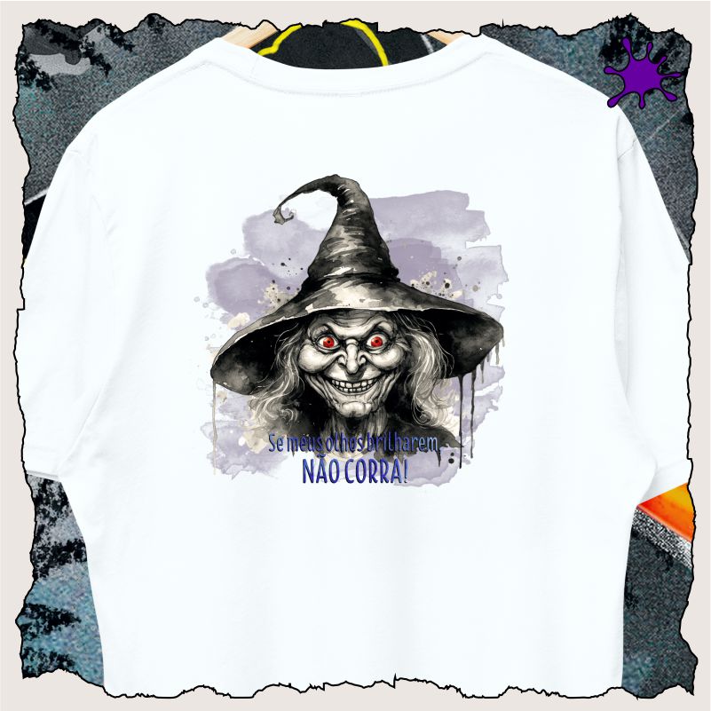 Camiseta Se meus olhos brilharem, não corra