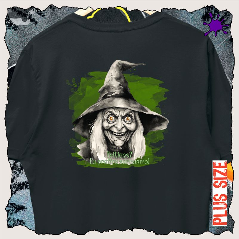 Camiseta Plus Feitiço? Prefiro ser sarcástica