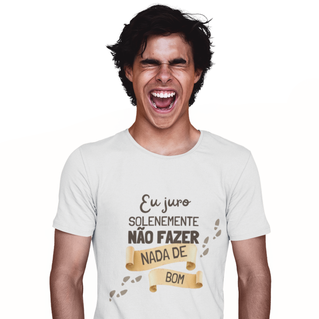 Camiseta Juro Solenemente Não fazer nada de bom