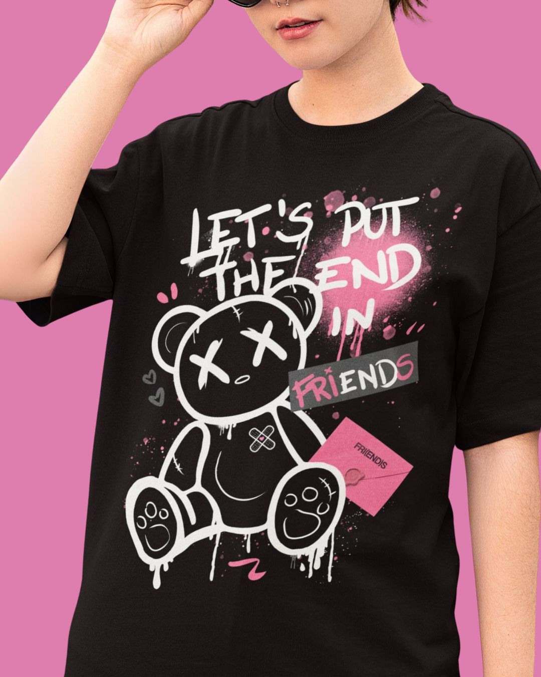 Nome do produto: V - FRIENDS - Preto/Cinza