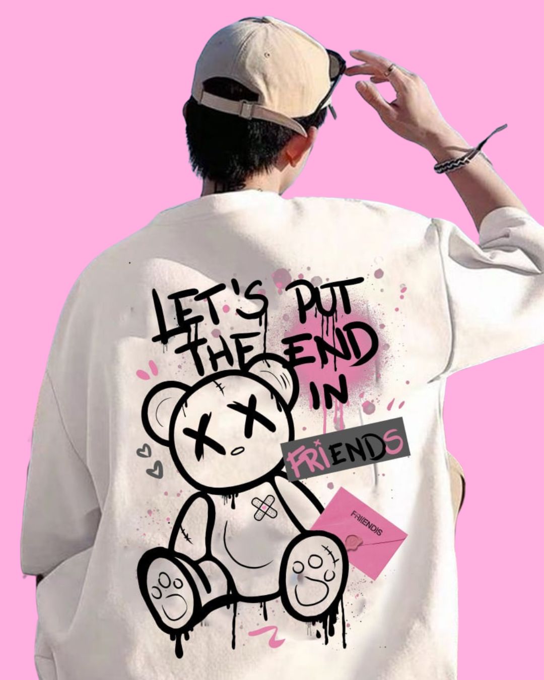 Nome do produto: V - FRIENDS (Oversized) Branca/Offwhite