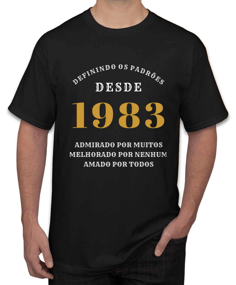 Nome do produto: Camiseta Aniversário Admirado Desde 1983