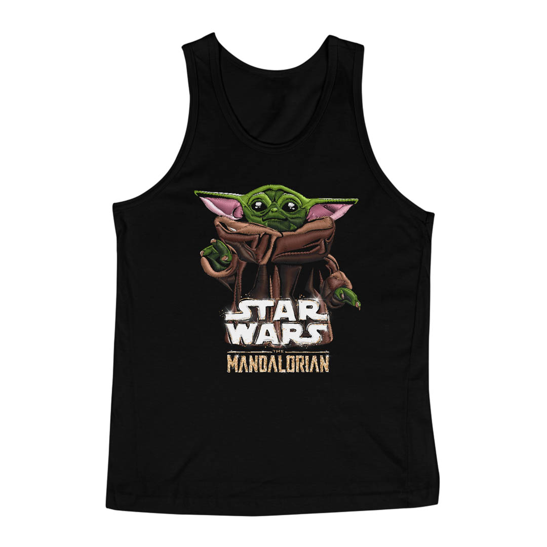 Nome do produto: Regata Baby Yoda Efeito Bordado