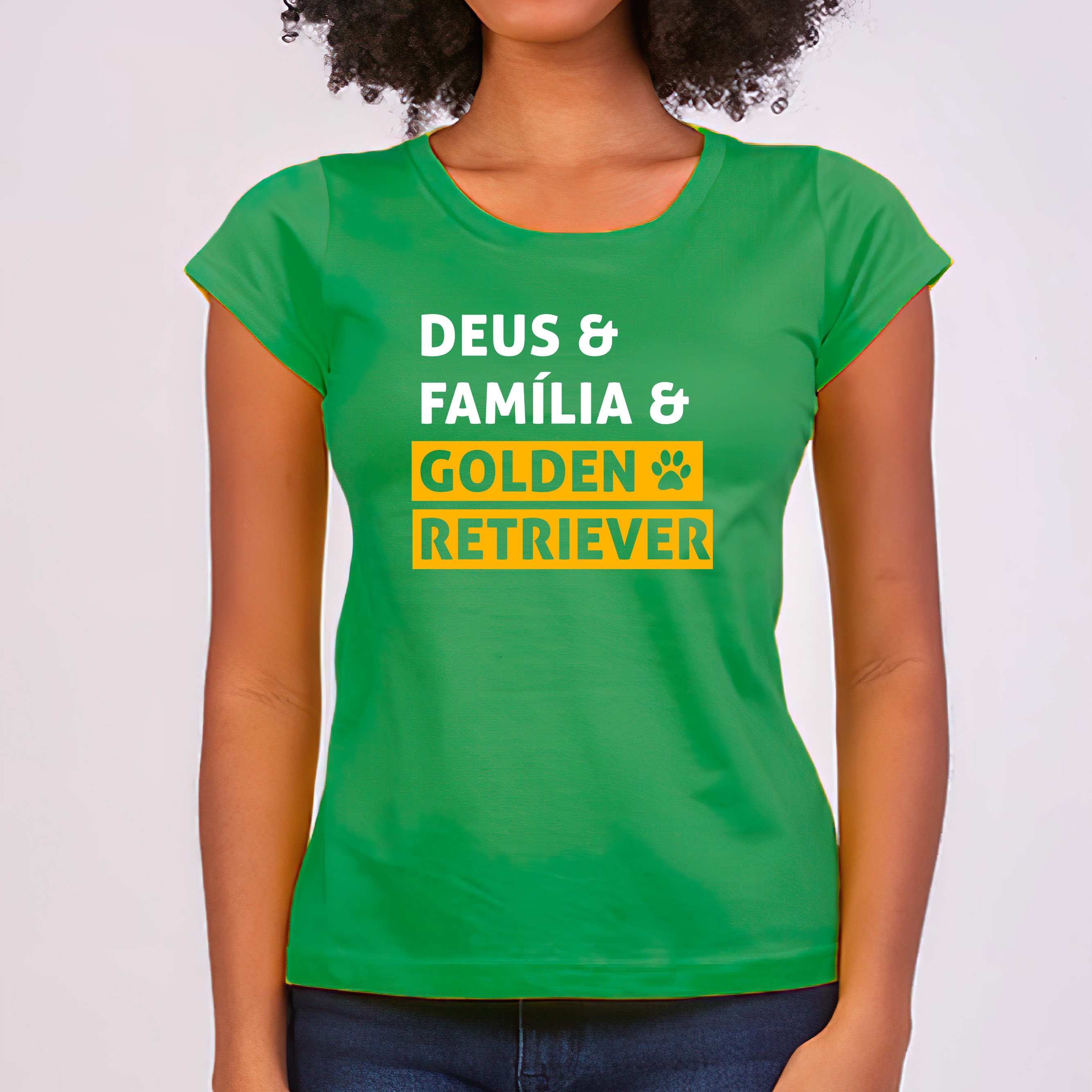 Nome do produto: DEUS, FAMÍLIA & GOLDEN RETRIEVER - BABYLOOK