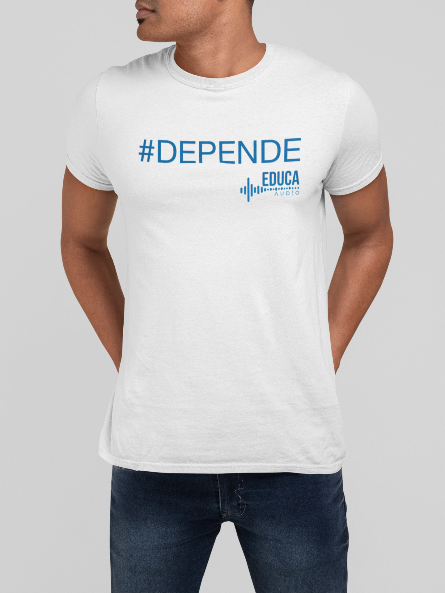 Nome do produto: Camiseta Educa Áudio #DEPENDE II