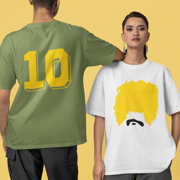 Camiseta Oversized Valderrama 10 (frente e verso)
