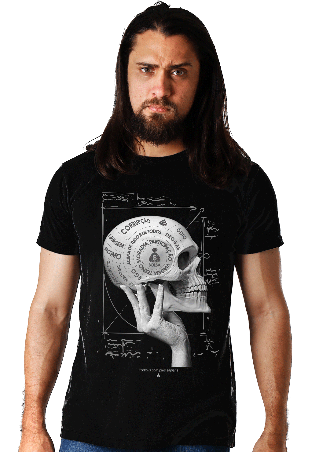 Nome do produto: Camiseta Cabeça Político