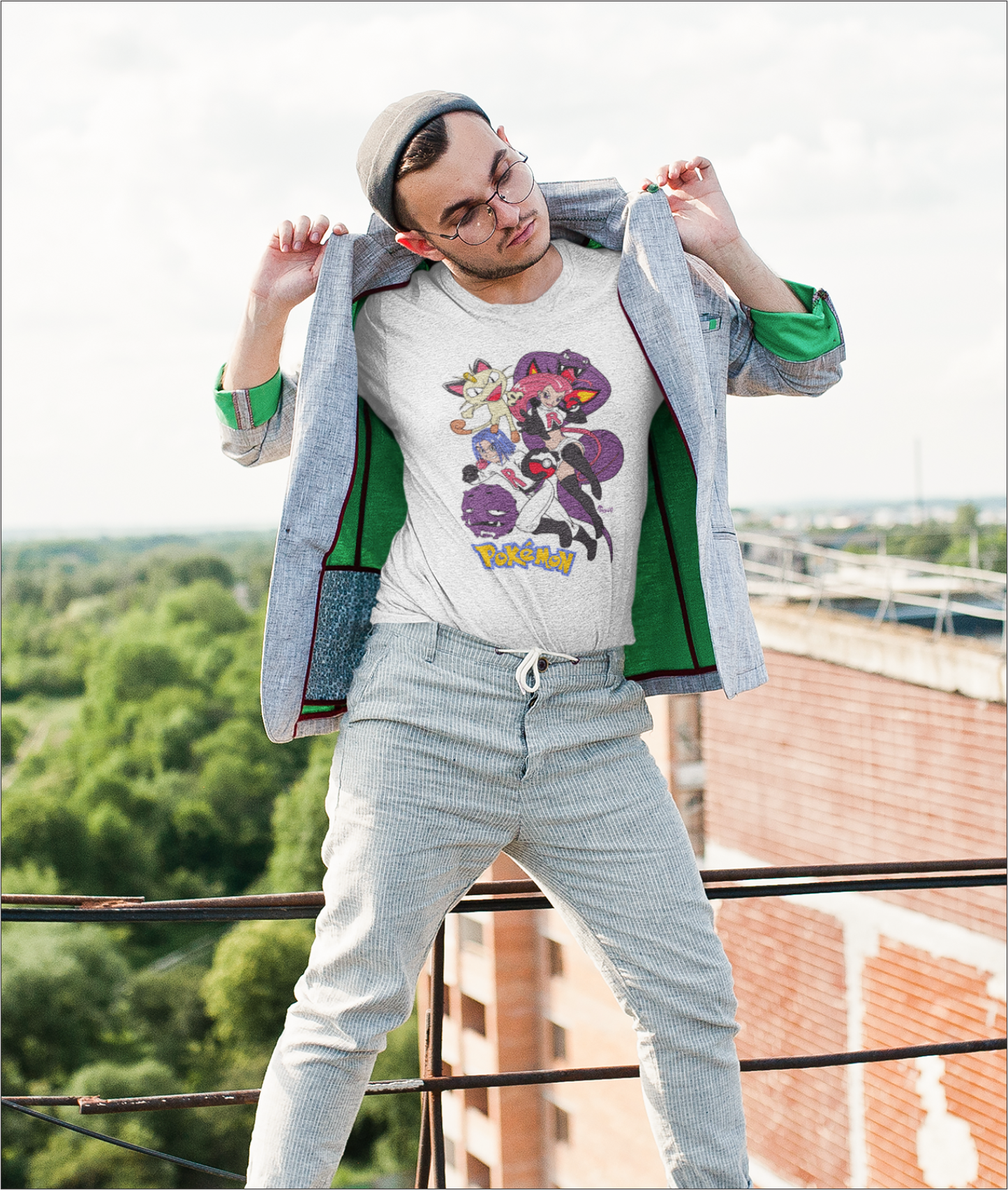 Nome do produto: CAMISETA POKÉMON EQUIPE ROCKET