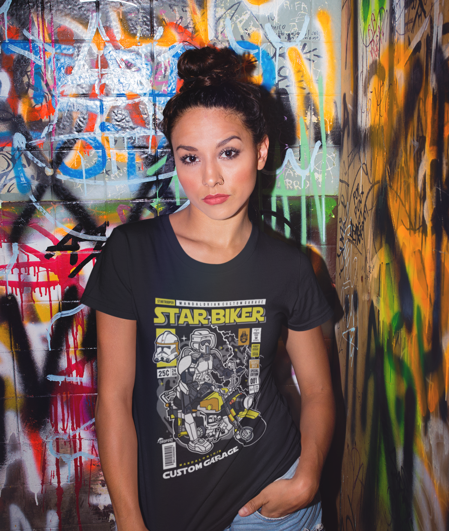 Nome do produto: CAMISETA STAR WARS BIKER
