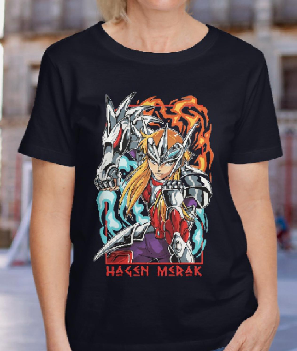 Nome do produto: CAMISETA CAVALEIROS DO ZODÍACO HAGEN DE MERAK