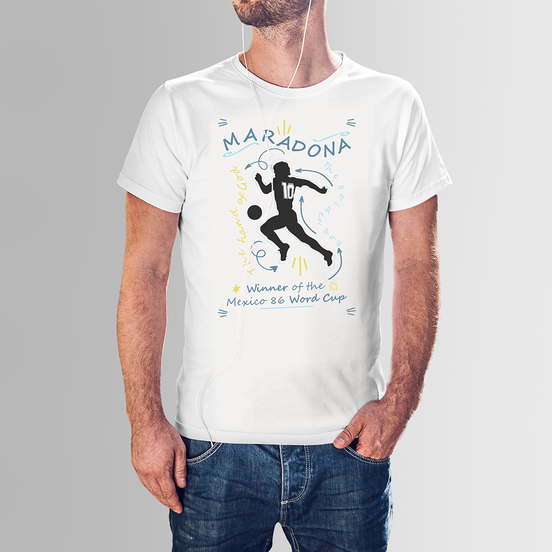 CAMISETA MARADONA SILHUETA