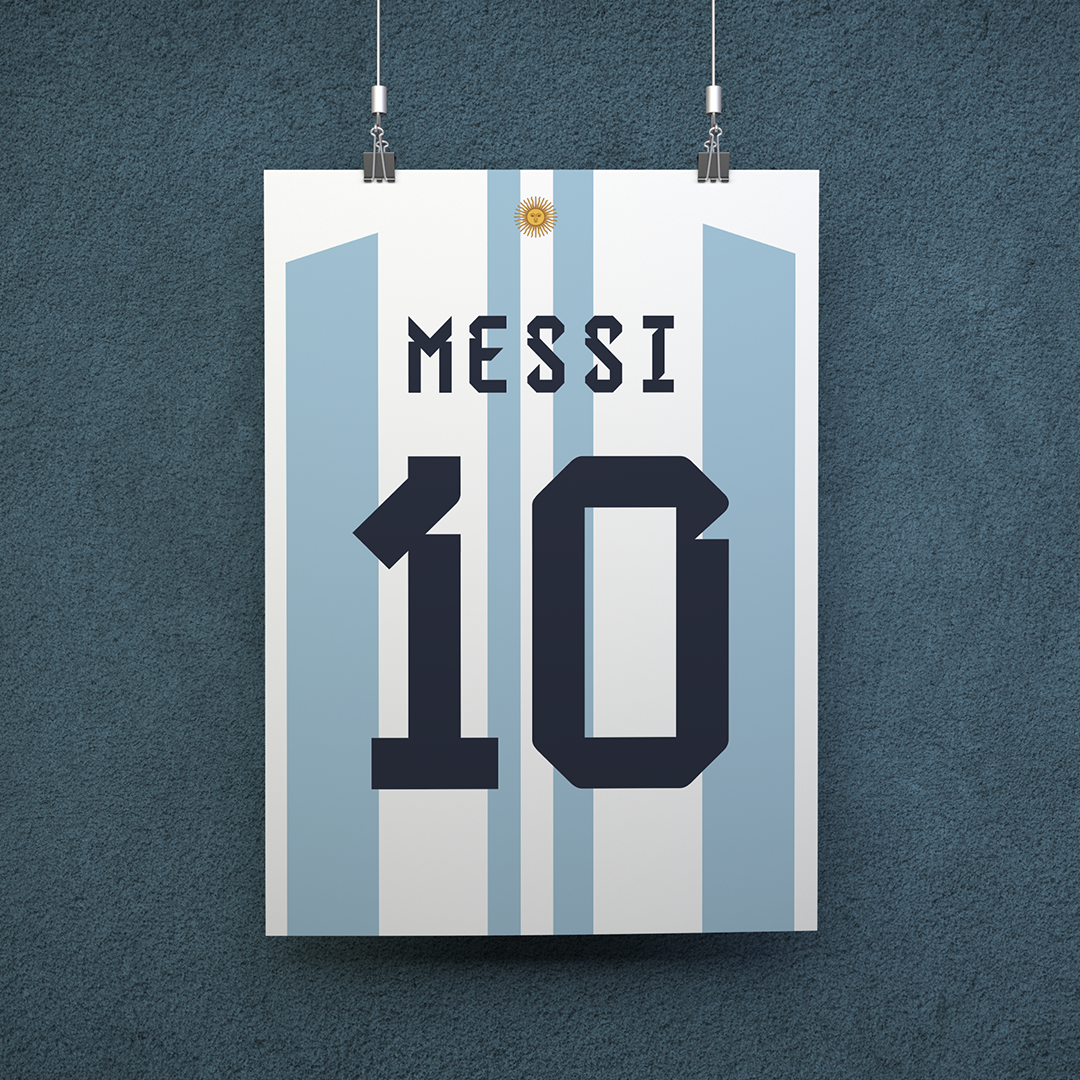 Nome do produto: POSTER CAMISA MESSI