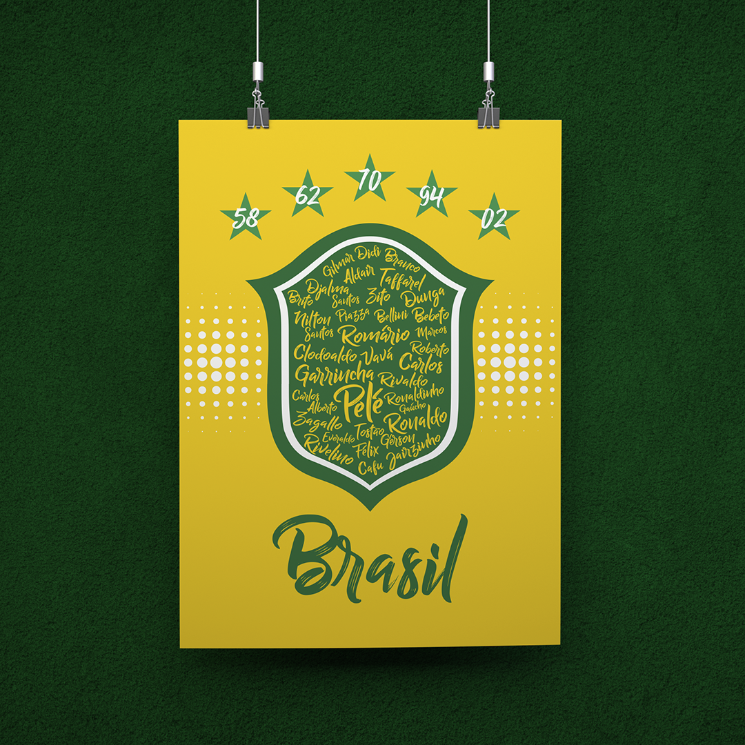 POSTER CAMPEÕES BRASIL