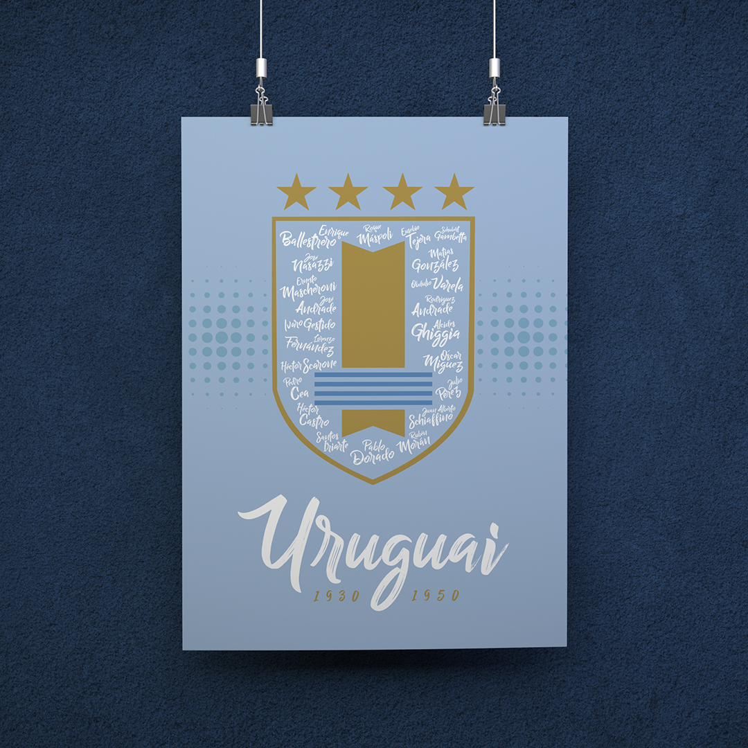 POSTER CAMPEÕES URUGUAI