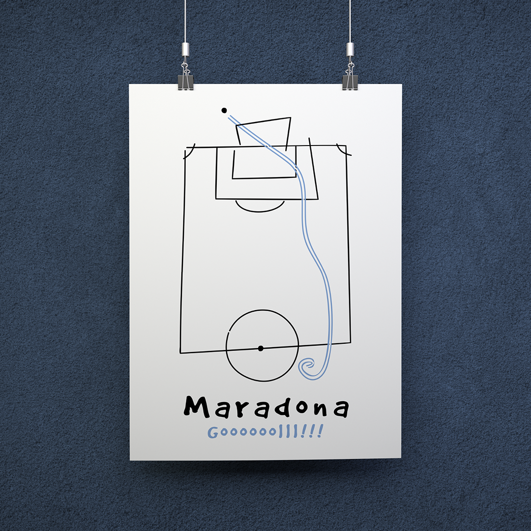 POSTER GOL MARADONA