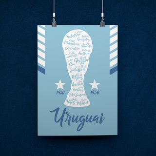 POSTER CAMPEÕES URUGUAI