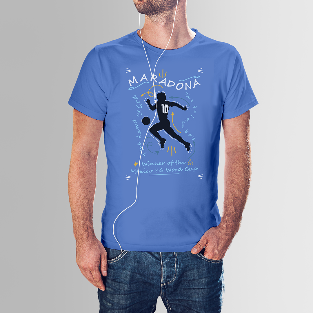 CAMISETA MARADONA SILHUETA