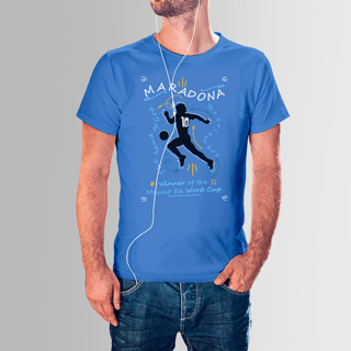 CAMISETA MARADONA SILHUETA