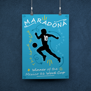 POSTER LEGEND MARADONA